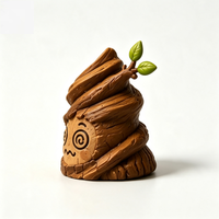 Jouet d'art promotionnel personnalisable en PVC, motif grain de bois, 8 cm, pour cadeaux, éco-responsable, collectionnable