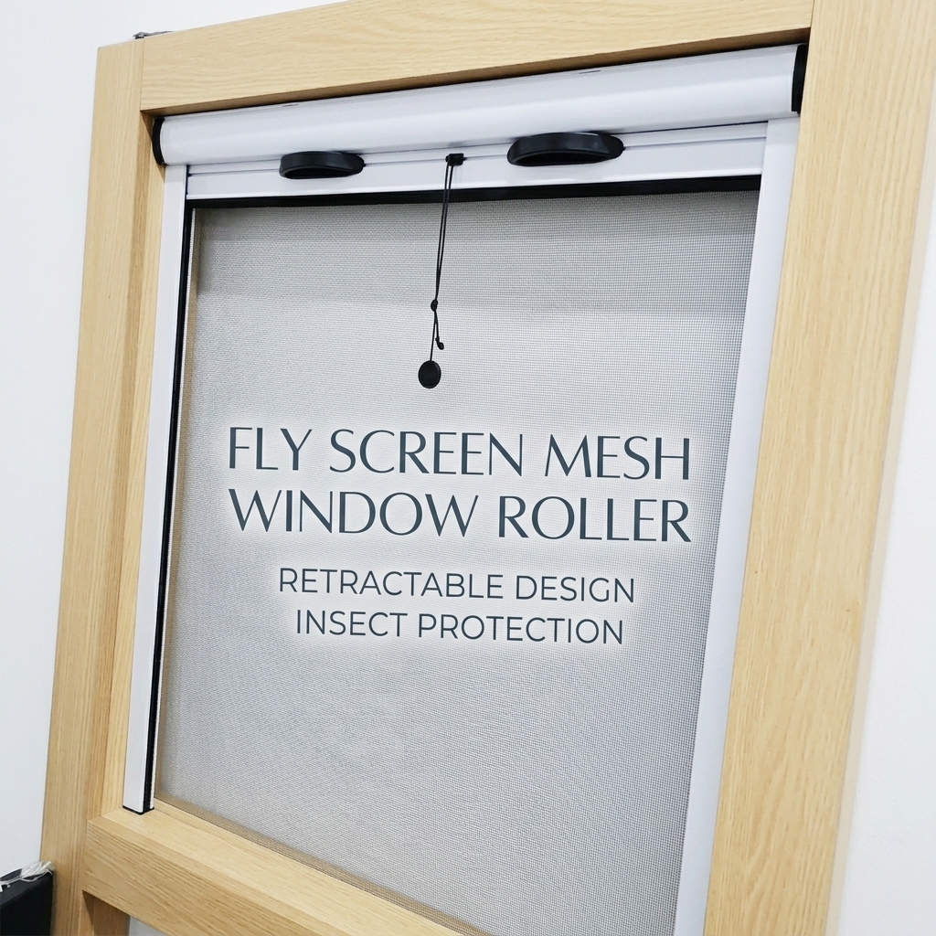 Modern Retractable Fiberglass Screen Mosquito Net Aluminum Frame Sliding Folding Fly Screen Mesh Window Roller · image 1