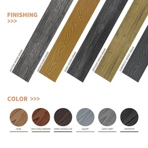 Planche <span class=keywords><strong>de</strong></span> terrasse en composite bois-plastique moderne, antidérapante, imperméable, à clipser, pour jardin, sous-sol, extérieur, revêtement <span class=keywords><strong>de</strong></span> sol WPC, garantie 5 ans - Product Image 2
