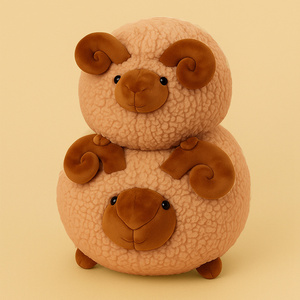 Creativo carino cuscino di pecora in peluche e grasso per bambini bambola di casa nuova pecora giocattoli di peluche di capra animale di peluche - Product Image 3