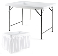 Table de remplissage et de refroidissement portable pour refroidir les boissons alimentaires, le pique-nique, le barbecue, le talonnage