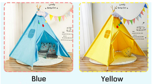 Tente de jeu intérieure en toile de coton Portable X Frame pour enfants <span class=keywords><strong>Tipi</strong></span> en bois Popup pour le plaisir des enfants - Product Image 5