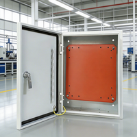 Boîte de distribution électrique murale intérieure/extérieure en acier galvanisé, revêtement poudré, IP30, sécurisée