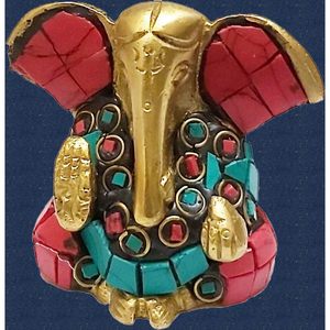 PARIJAT Handicrafts Brass Metal Lord Ganesha <b>Statue</b> Idol <b>Religious</b> Pooja Showpiece for Home Decor Ganesh Murti Sculpture - Product Image 2