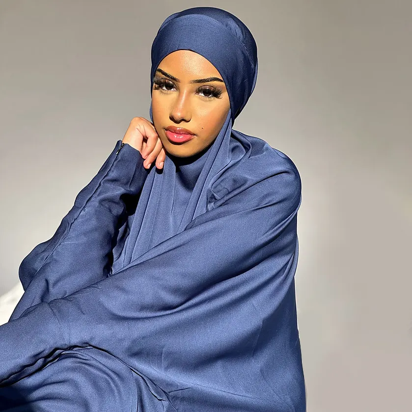 2023 Hoge Kwaliteit Mode Kalkoen Turkse Franse Jilbab Voor Meisjes Nida Een Stuk Volledige Lengte Gebed Khimar Jilbab Ab