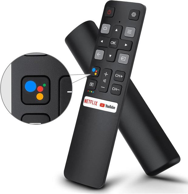 RC802V Voice Replacement for TCL Android TV Remote for TCL Smart TV with Google Voice Function,with Netflix,YouTube