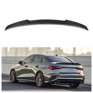 Ailerons automobiles adaptés à l'Audi A3 2014-IN, style V, <span class=keywords><strong>aileron</strong></span> arrière en fibre de carbone, <span class=keywords><strong>aileron</strong></span> de type bec de canard, accessoires d'<span class=keywords><strong>aileron</strong></span> de voiture - Product Image 2