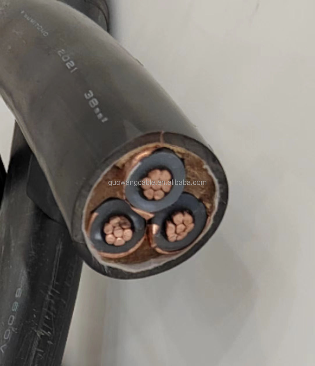 絶縁ビニールシース6.6KV CVTケーブルXLPE 3X38mm2