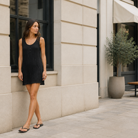 Robe en tricot à fil métallique pour femmes - Robe de soirée noire à bretelles spaghetti plissée naturelle. Robe en tricot pour femmes, robe à fil métallique