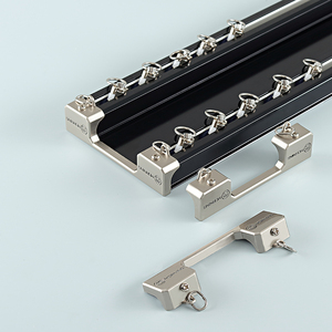 Heavy-Duty 2.0 mét Hợp kim nhôm Rèm theo dõi Đôi Phong Cách thiết kế cho trang trí nội thất đường sắt rèm cửa sổ cho khách sạn - Product Image 3