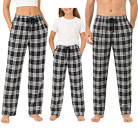 Pantalon de pyjama unisexe en flanelle brossée à carreaux Buffalo, thermique, avec cordon de serrage, taille élastique et poches, idéal pour dormir et se détendre