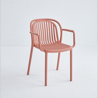 Chaises de salle à manger modernes et minimalistes, pour extérieur, balcon, en plastique imperméable, empilables, avec dossier épaissi, mobilier de maison en PU