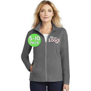 Veste polaire légère brodée sur mesure pour femmes, lot de 5 à 10, avec logo, fermeture éclair, vêtements d'extérieur - Product Image 1