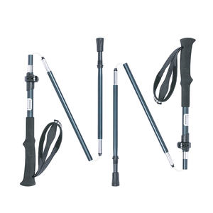 Bâtons de randonnée pliables en alliage d'aluminium, 3 sections télescopiques, longueur réglable, équipement de randonnée, 230g, bâtons de marche pliables - Product Image 4