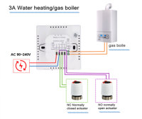 Nuevo Termostato Inteligente WiFi Tuya con Pantalla Táctil, Rectangular, de Pared, para Calefacción por Suelo Radiante, 16A/3A, Doble Potencia, Ahorro de Energía, Fácil Instalación