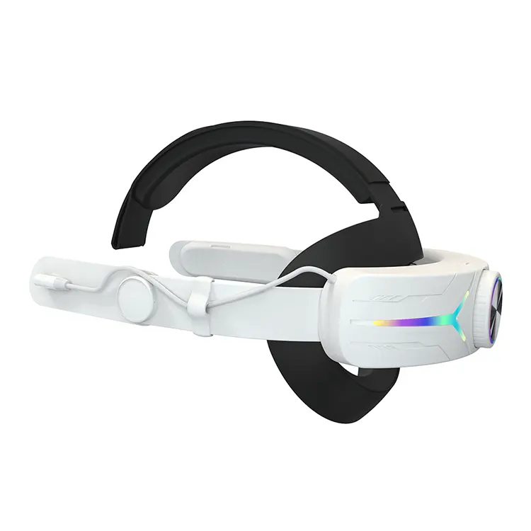 RGB Battery Head Strap 8000mAh Extend Playtime in VR Elite Strap Support to Meta 3