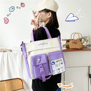 Sac fourre-tout en toile grande capacité avec fermeture éclair, imprimé lettres, pour collégiennes et femmes, personnalisable, livraison directe - Product Image 5