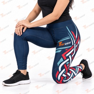 กางเกงเลกกิ้งรัดรูปสำหรับผู้หญิง Tiierwear ระบายอากาศได้ดี พิมพ์ลายแบบ Sublimation - Product Image 5