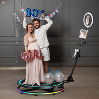 360-Grad-Fotobox für Mehrbenutzer: Automatische Drehfunktion für SLR-Kameras, iPads und Smartphones – Ideal für große Gruppenposen mit Musik