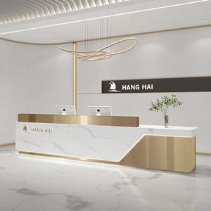 Bureau de réception moderne personnalisé Spa Bureau d'accueil blanc Bureau de réception Hôpital et salon <span class=keywords><strong>Comptoir</strong></span> d'ongles Bureau de réception - Product Image 1