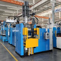 Machine d'injection verticale de caoutchouc avec écran tactile PLC, moteur de pompe, force de serrage de 4000KN, volume d'injection de 4000cc, facile à utiliser