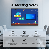 Layar LCD Multimedia 65/75/86 Inci Android 14 Layar Sentuh Inframerah Resolusi 3840*2160 Papan Tulis Digital untuk Pendidikan