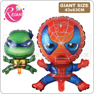Globos de superhéroes de tortugas verdes de Spiderman, globos de Héroes, decoración para fiesta de cumpleaños, juguetes para niños, recuerdo de baby boy, balony
