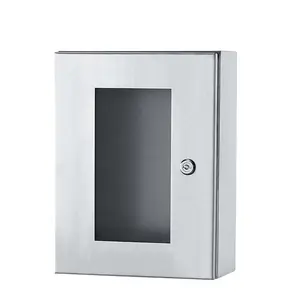 Customized Single Door Wall Mounted Enclosure With Plexi Glass Stainless Steel Enclosure