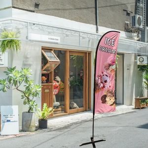 60*240 cm venta al por mayor helado bandera hoja bandera para tiendas promoción publicidad tienda Show Banner sin asta de bandera incluida - Product Image 3