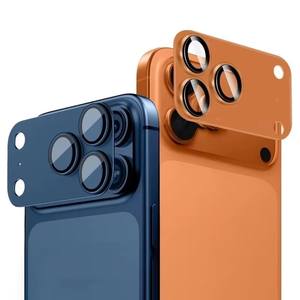 Protector de Pantalla 3D Metálico HD Color Naranja Cósmico <span class=keywords><strong>para</strong></span> iPhone 17 Pro Max, 17 Pro, 17 Air, Cristal Templado Transparente, Colores Originales - Product Image 1