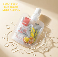 Pochette souple personnalisée avec bec verseur pour jus et aliments liquides, emballage anti-fuite sans BPA, usine de pochettes souples avec bec verseur en plastique