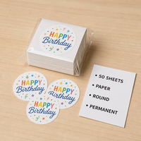 Étiquettes cadeaux d'anniversaire personnalisées, autocollants adhésifs en papier, étiquettes de scellage pour emballages cadeaux, cadeaux de fête