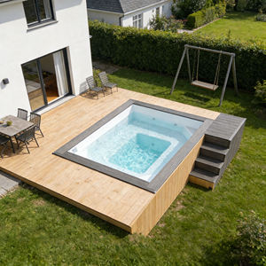 โครงสร้างสระว่ายน้ำไฟเบอร์กลาสแบบตั้งพื้นพร้อมปั๊มสระว่ายน้ำ หนา 8 มม. รับประกัน 10 ปี สำหรับสระดำน้ำ - Product Image 6