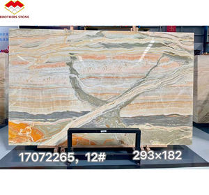 لوح عقيق أونيكس مصقول متعدد الألوان بتصميم حديث، حجر رخام أونيكس شفاف بألوان قوس قزح للديكور الداخلي بسعر المصنع - Product Image 5