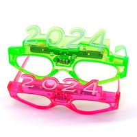 Lunettes de Nouvel An 2024 en gros, lumineuses à LED, pour fêtes, décorations de vacances et grands événements