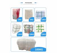 Prix Abordable Échantillon Gratuit 100% Coton Chiffons de Nettoyage Industriels en Coton Textile en Balles de 25kg, Morceaux de Tissu Coupés