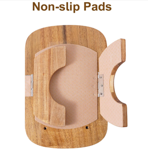 Vassoio da bracciolo per <span class=keywords><strong>divano</strong></span> in bambù rimovibile, design europeo, con supporto per telefono, coltello e forchetta, e piano per formaggi - Product Image 6