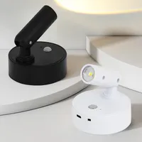 Lampe murale LED magnétique rechargeable autonome, projecteur sans fil, sans perçage, lampe de lecture à interrupteur tactile, intensité réglable
