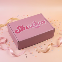 Maßgefertigte Rosa Geschenkverpackungsboxen mit Logo Abbaubare Logistik-Faltschachteln und Versandboxen für Kleidungsverpackungen