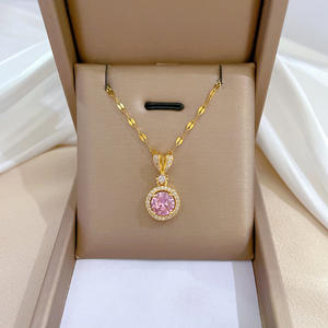 Collar de Moda, Joyería de Diseño, Chapado en Oro, <span class=keywords><strong>Mini</strong></span> Collar con Trébol, Joyería para Mujer, Collar con Colgante Moderno - Product Image 5