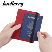 Baellerry dompet perjalanan, tempat paspor RFID warna permen gaya baru sederhana