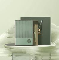 Personalisierter Logo Werbe Luxus Leder Notizbuch Planer Geschäfts-Schreibwaren Geschenk Tagebuch A5 Mit Stift Flasche Geschenkbox Set