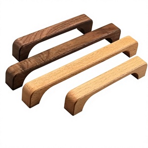 Juego de tiradores de madera para gabinetes, diseño moderno, ligeros, hechos a mano, para puertas de entrada, duraderos, para decoración de muebles de cocina de interior - Product Image 1