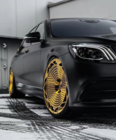 Jantes de voiture de luxe en chrome doré 5x112 en alliage d'aluminium T6 forgé pour Benz Maybach G63 E63 S65 S63 Classe S Classe G
