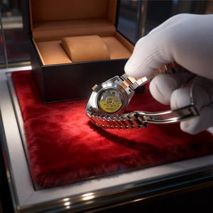 OEM Wholesale Waterproof Men's Wristwatch 18mm Band Width Stainless Steel Pointer Dial <b>Water</b> Resistant Mechanical Men's Watch - Product Image 2