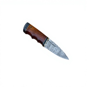 Couteau Sgian Dubh à Lame Fixe en Acier Damas Personnalisé avec Manche en Bois, Couteau de Cérémonie des Highlands pour l'Extérieur – Vente Chaude - Product Image 2