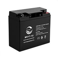 Batterie au plomb-acide rechargeable 12V 17Ah pour armoire UPS d'urgence, 204Wh, vente en gros d'usine MVVTON, Guangdong