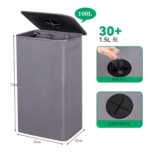 Wholesale <b>Foldable</b> Laundry <b>Baskets</b> Trash Can 100L Bottle <b>Basket</b> Empty Beverage Bottles Collection Containers Storage <b>Basket</b> - Product Image 5