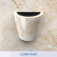 Vases muraux en plastique italien COMIL PLAST de haute qualité, style européen, pour monuments funéraires en marbre, mausolées et cryptes.