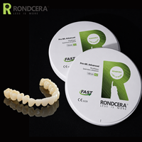 Bloc de zircone dentaire multicouche haute performance Rondcera Advanced, 800MPa-1250MPa, livraison rapide, haute fidélité